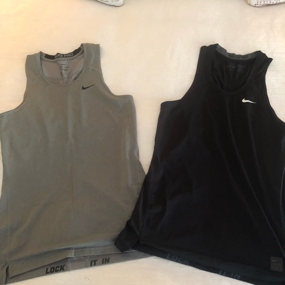 nike men's pro fitted compression tank top